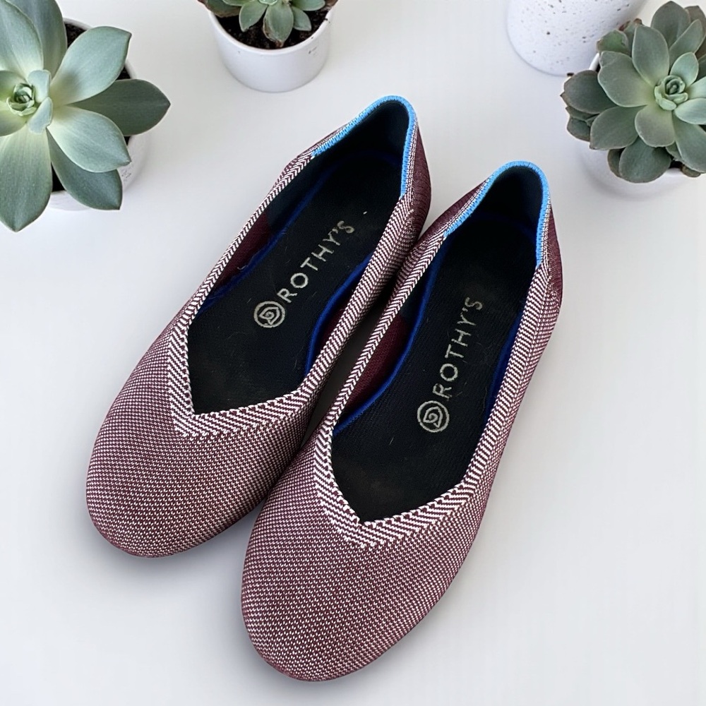 Rothy’s Rare Birdseye Plum Ballet Flats – Size 8.5 Authentic Very Good Condition - Picture 17 of 17
